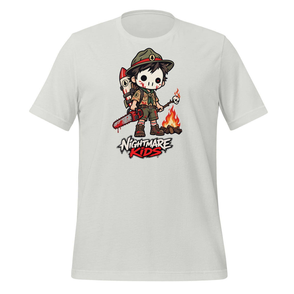 Nightmare Kids Camp Scout Chainsaw Shirt Graphic Tee — view 5