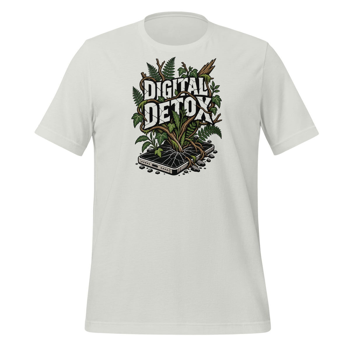 Digital Detox Nature Over Digital Shirt Graphic Tee — front view