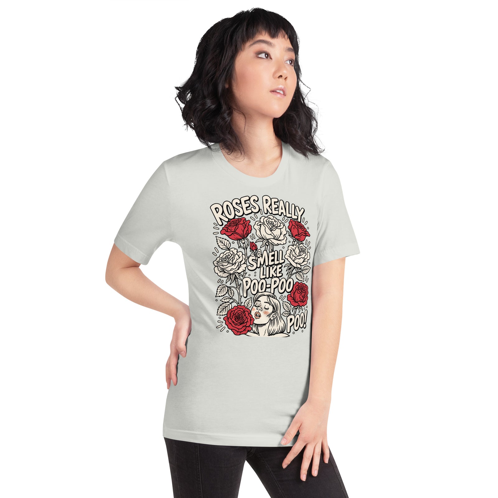 Product mockup Funny Outkast Roses Lyric Tee — view 7
