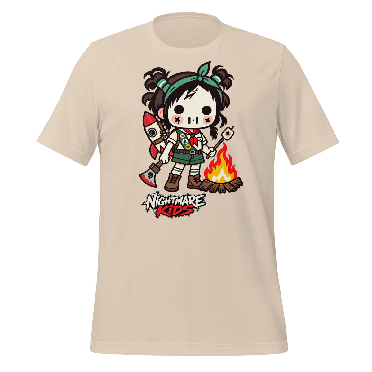 Nightmare Kids Ember Gurl Scout Campfire Shirt Graphic Tee — view 5