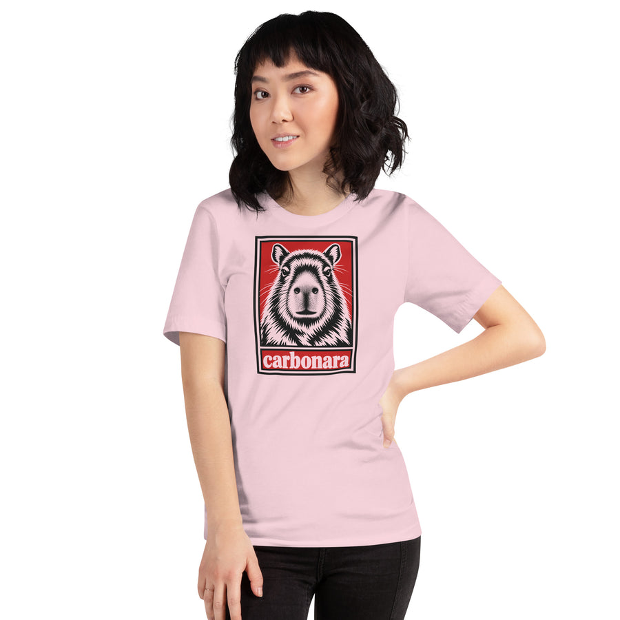 Capybara Carbonara T-Shirt graphic tee — back view