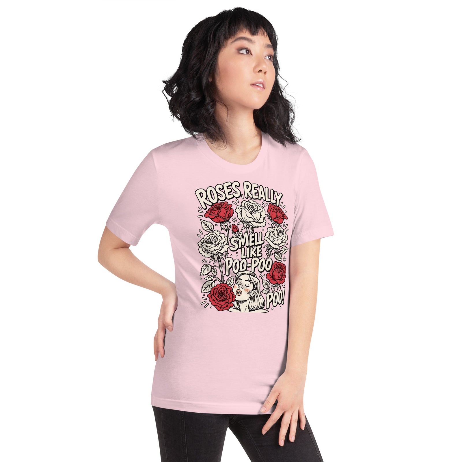 Product mockup Funny Outkast Roses Lyric Tee — front view