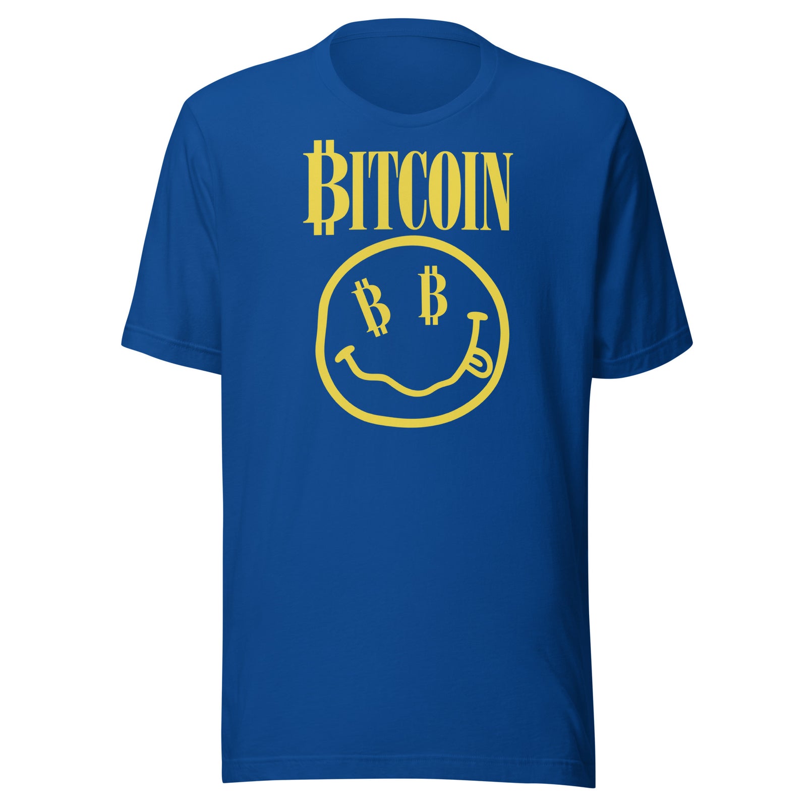Bitcoin Smiley Face T-Shirt Bitcoin Smiley Crypto Graphic Tee — view 3