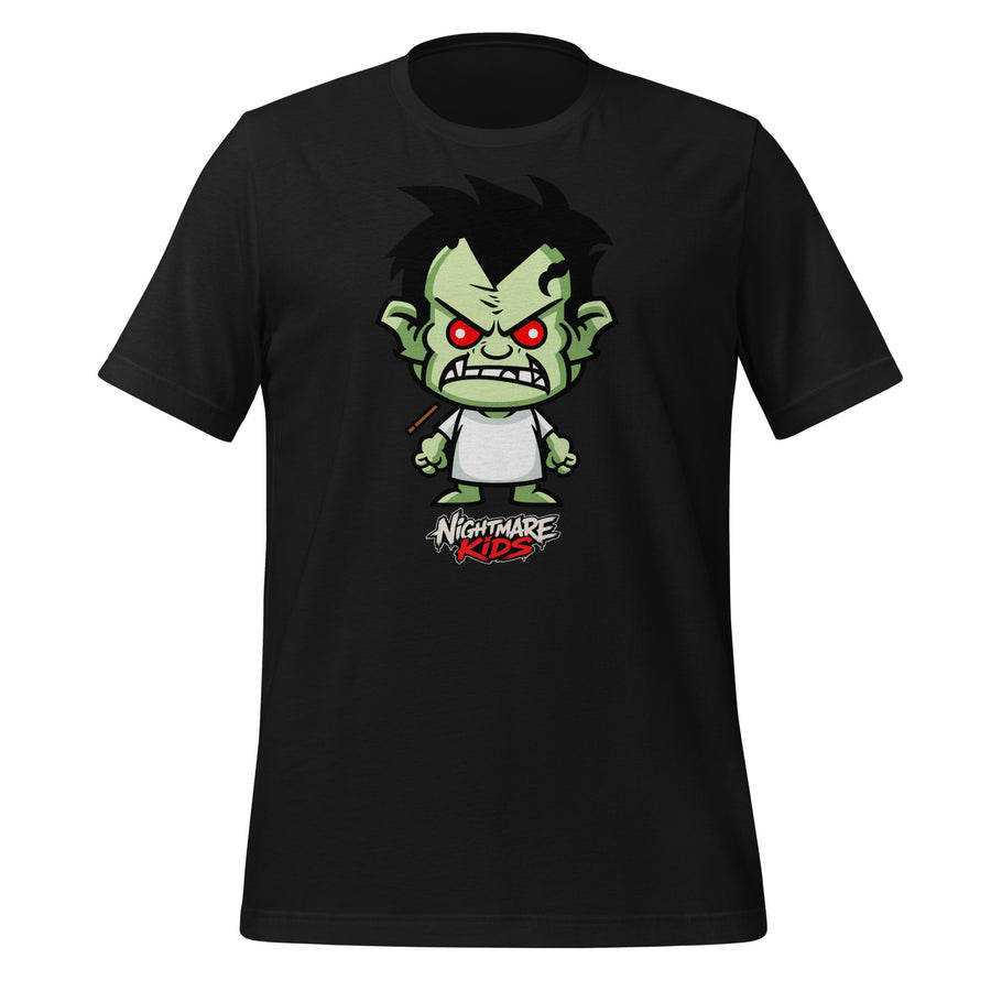 Nightmare Kids Grit Green Monster Kid Shirt graphic tee — back view