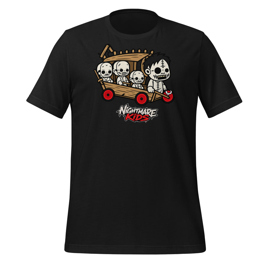 Nightmare Kids Stitch Wagon Crate Crew Shirt graphic tee — back view