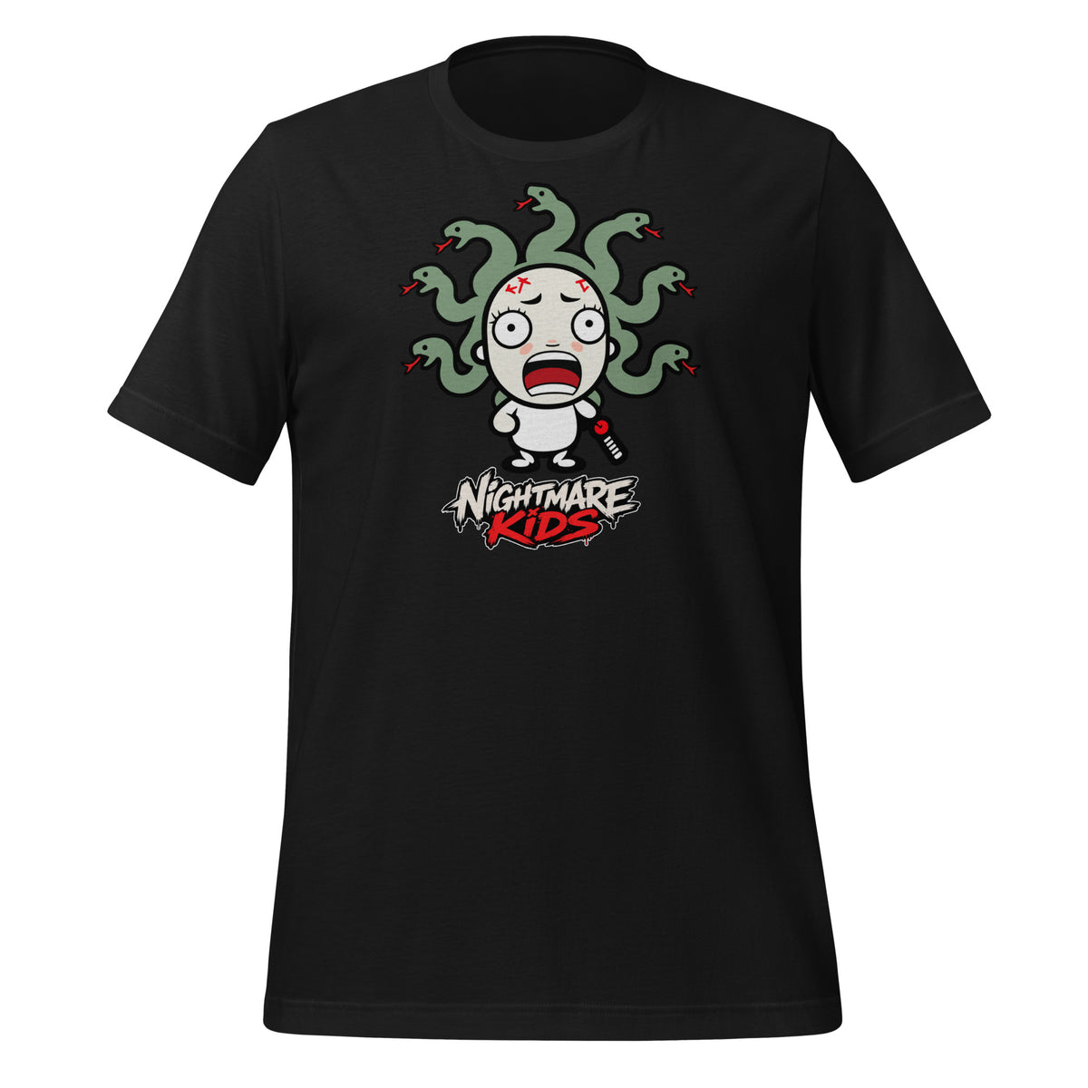 Nightmare Kids Hiss Medusa Graphic Shirt Graphic Tee — back view