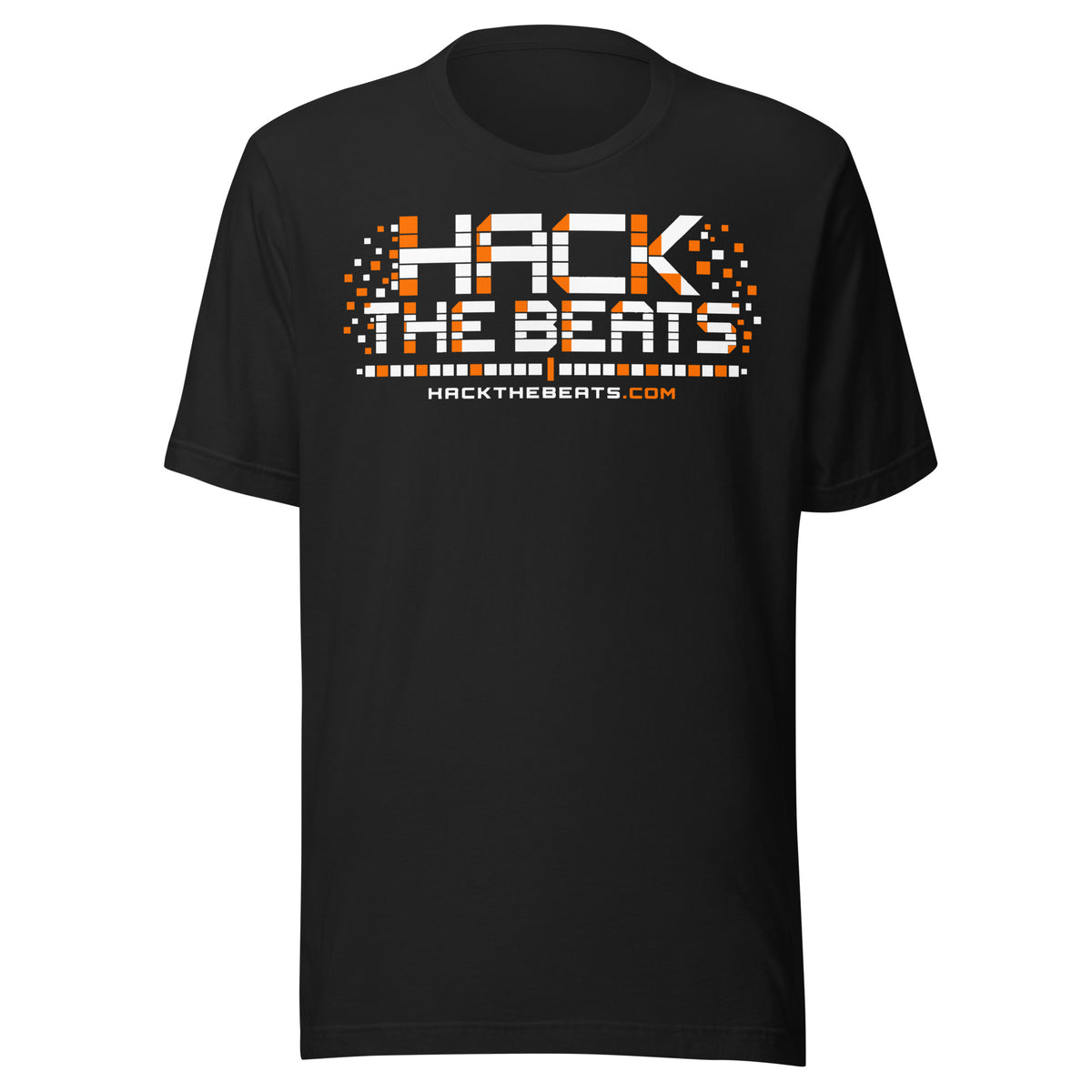 Hack the Beats Music By Code T-shirt Graphic Tee — front view
