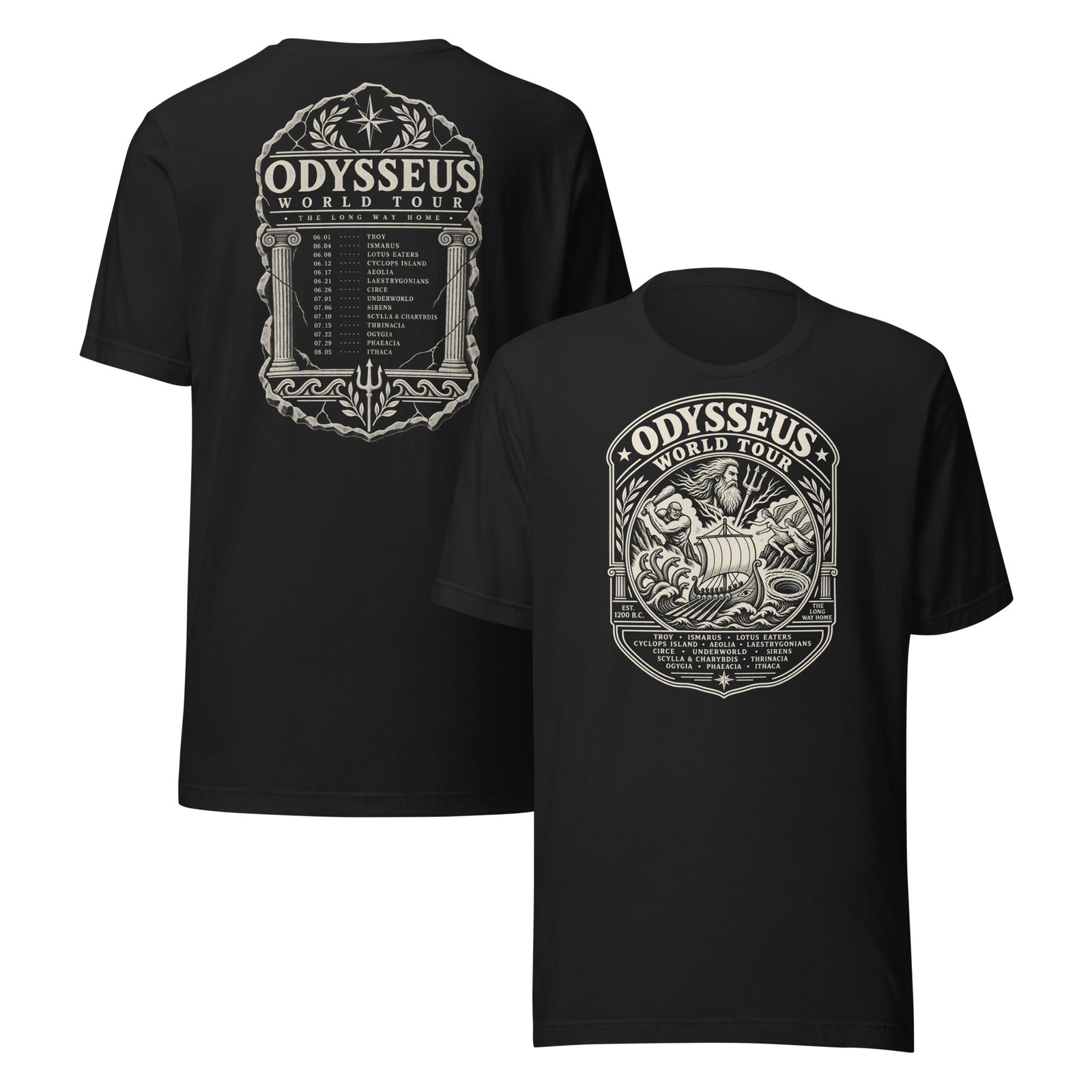 Odysseus World Tour - The Long Way Home Shirt Graphic Tee — view 3