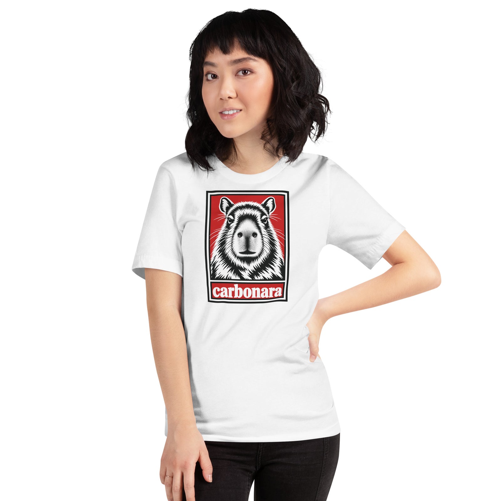Capybara Carbonara T-Shirt Graphic Tee — view 8