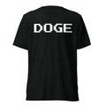 DOGE Pixelated White Graphic on Black T-Shirt