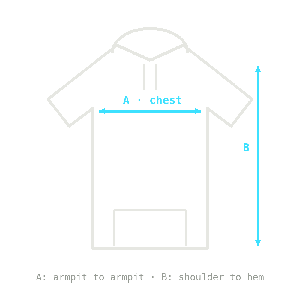 fig.02 — hoodie, measured flat